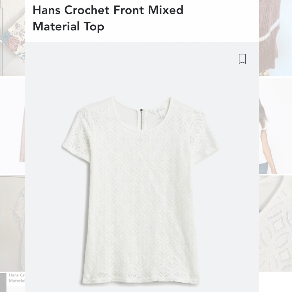 Market & Spruce Crochet Front Top, XXL